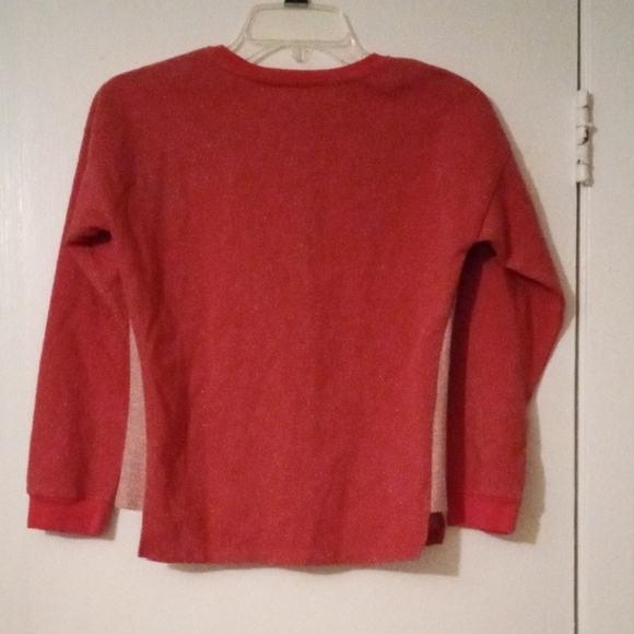 Diesel Girl's Pinkish Long Sleeve Tee with Gold Star SizeL(12) - Picture 3 of 6